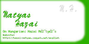 matyas hazai business card